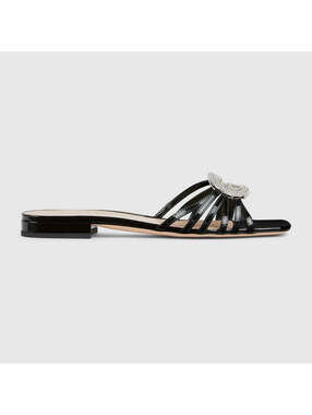 Gucci Interlocking G Crystal Sandals(PLEASE REQUEST YOUR SIZE BEFORE PURCHASING)